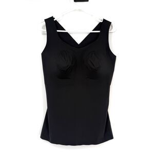 Evelyn & Bobbie Defy Bra Tank Size XL Solid Black Smoothing Shapewear Cami